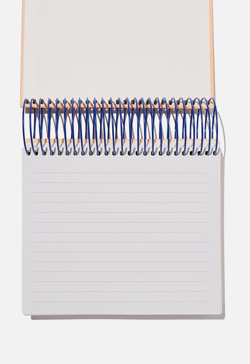 Typo - Big spiral notepad - peach blue big ideas