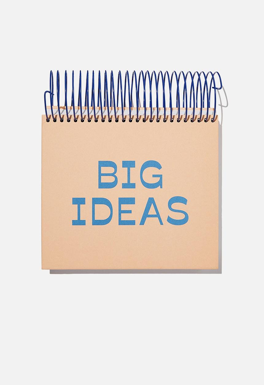 Typo - Big spiral notepad - peach blue big ideas