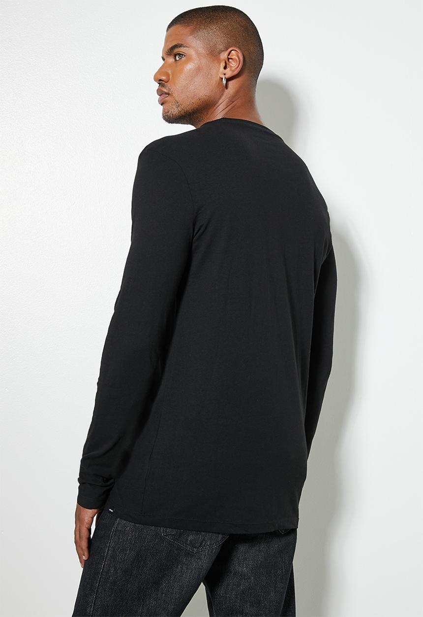 Superbalist - Nate long sleeve crew neck tee - black