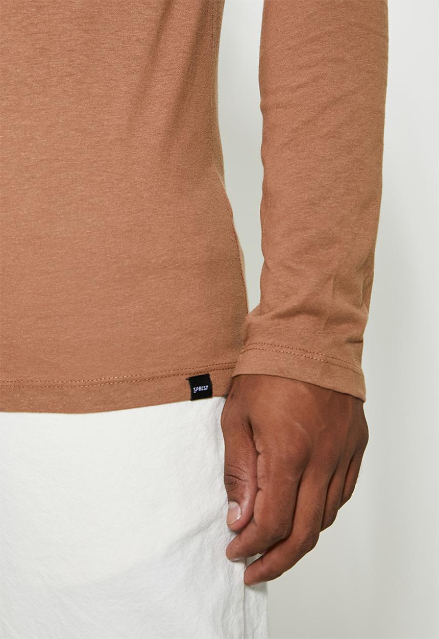 Superbalist - Nate long sleeve crew neck tee - mocha