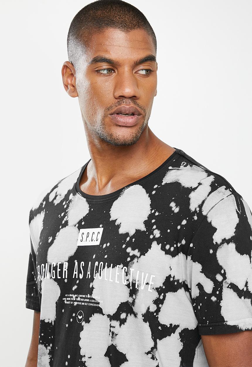 S.P.C.C - Farrell regular fit straight hem tee - black & grey 