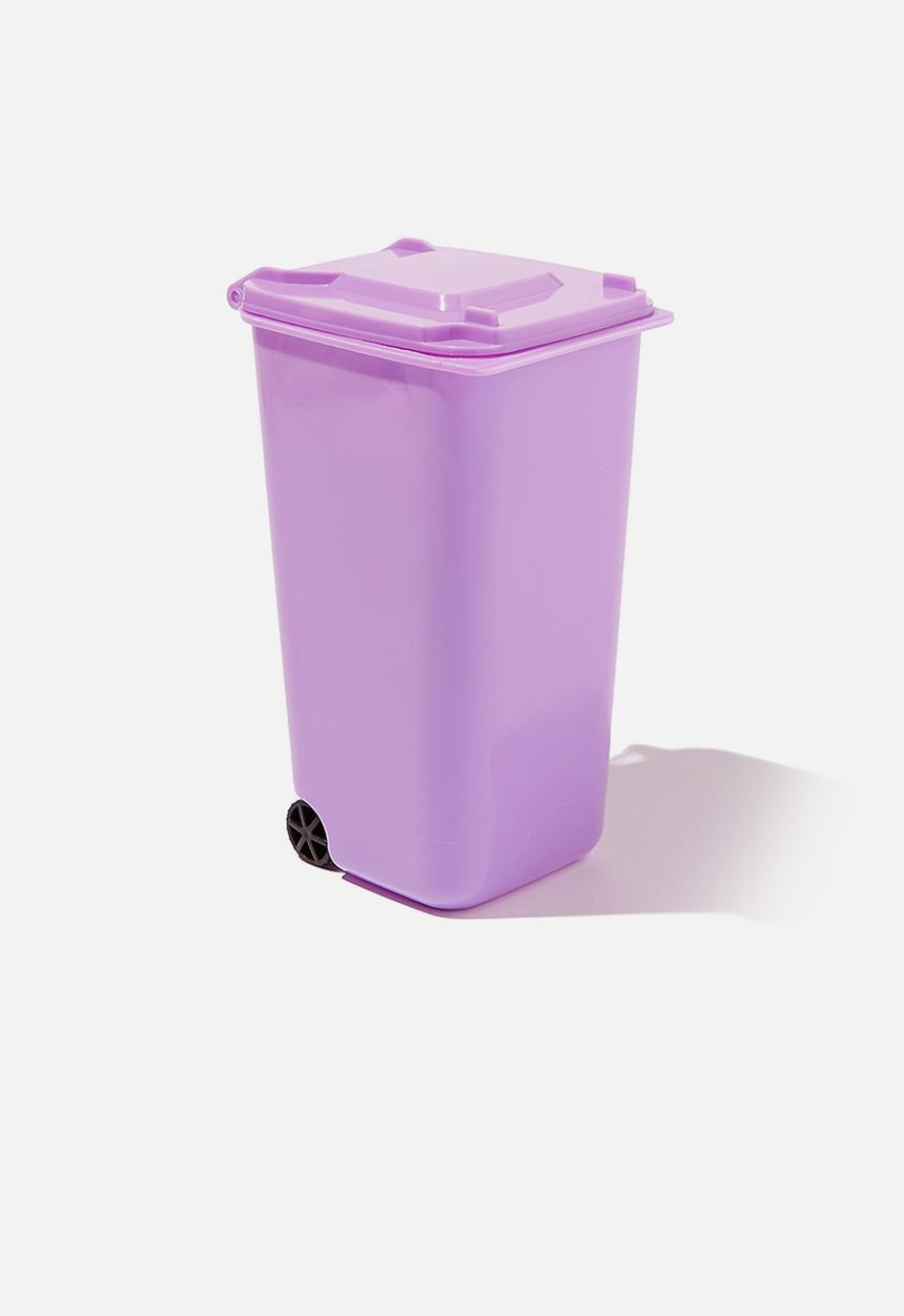 Typo - Garbage guts mini wheelie bin - electric purple