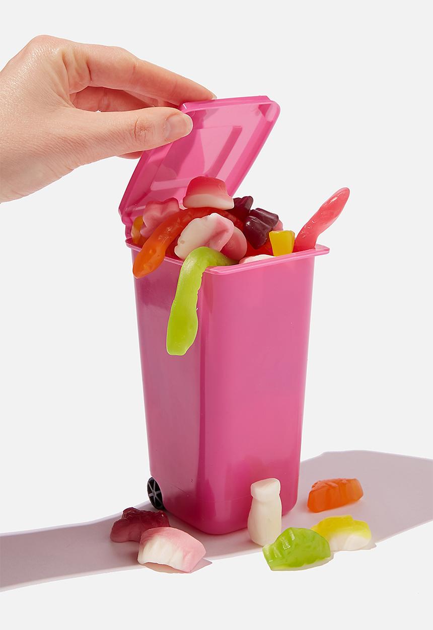 Typo - Garbage guts mini wheelie bin - fushia