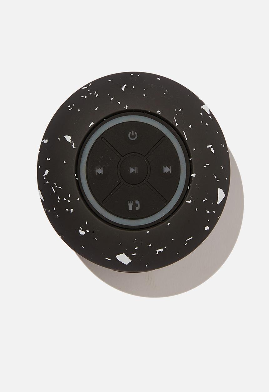 Typo - Led shower speaker-speckle terrazzo black