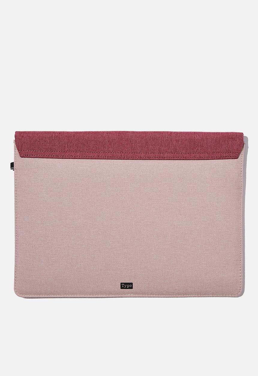 Typo - Collegiate 13 inch laptop sleeve - mauve & aubergine