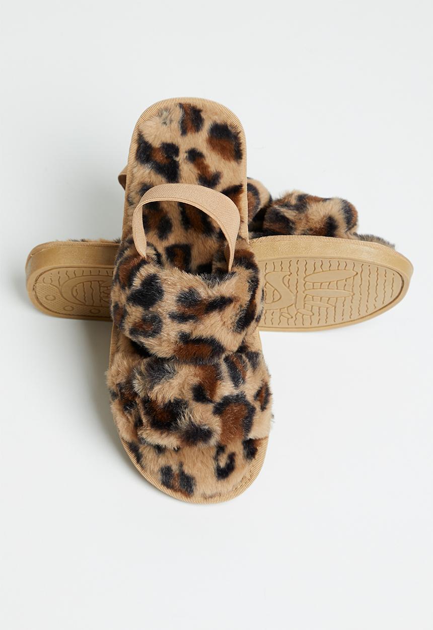 dailyfriday - Lullaby double strap slipper - brown leopard