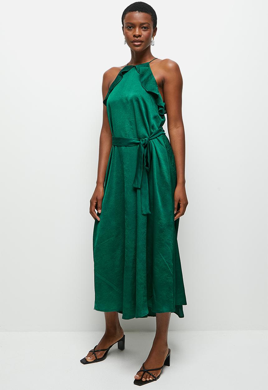 MILLA - Ruffle halter trapeze maxi - botanical garden