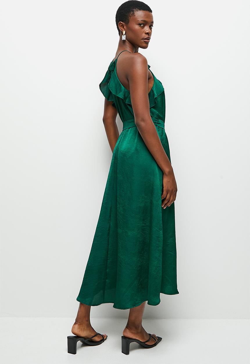 MILLA - Ruffle halter trapeze maxi - botanical garden