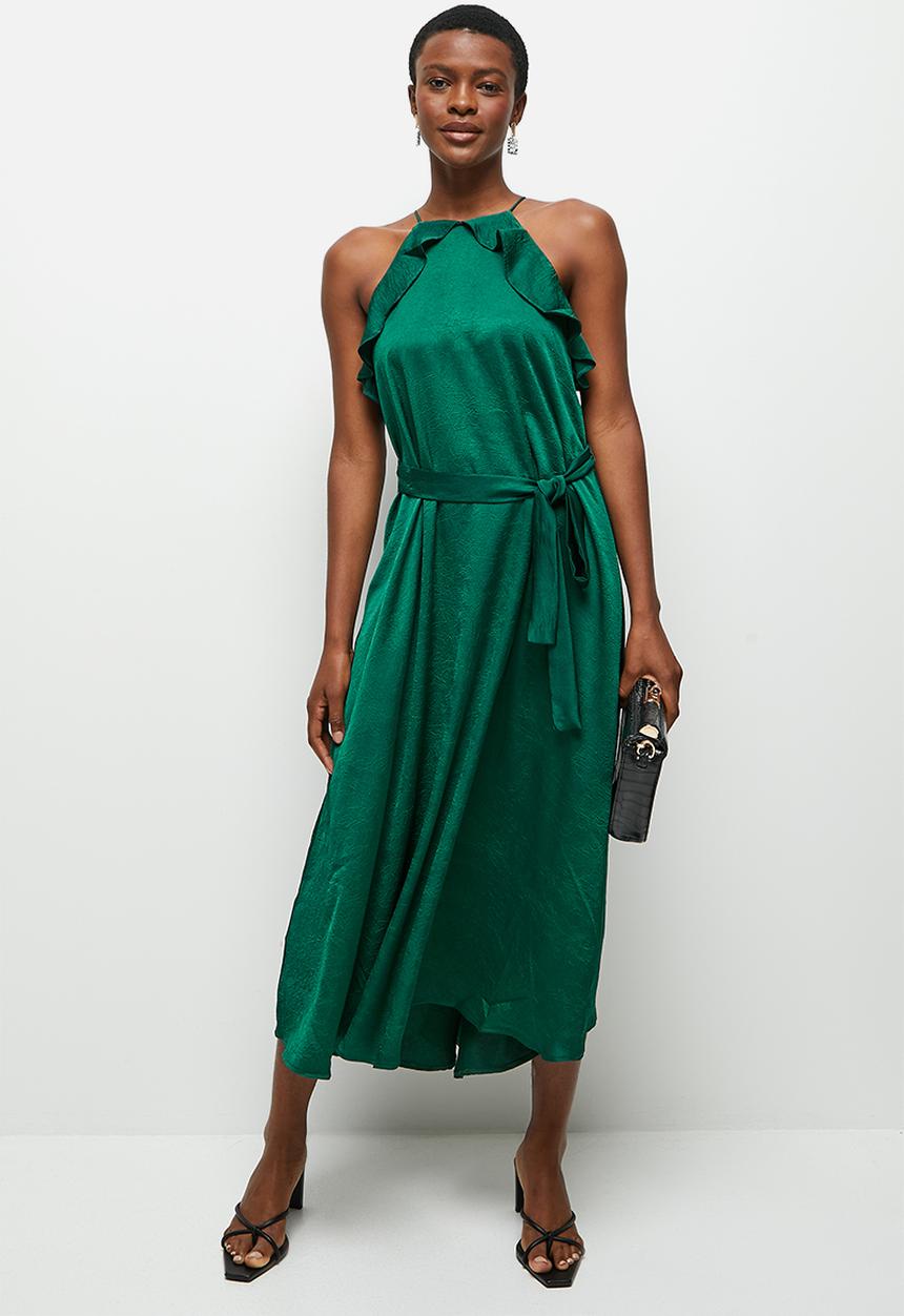 MILLA - Ruffle halter trapeze maxi - botanical garden