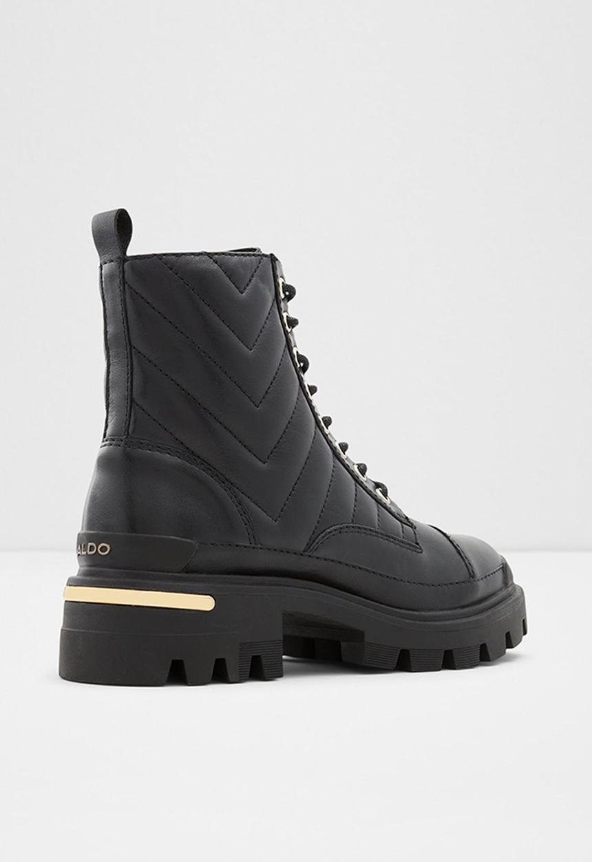 ALDO - Quilt leather boot - black