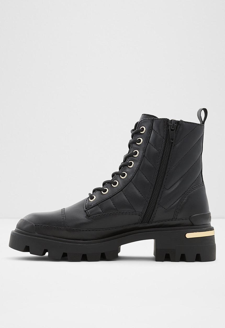 ALDO - Quilt leather boot - black