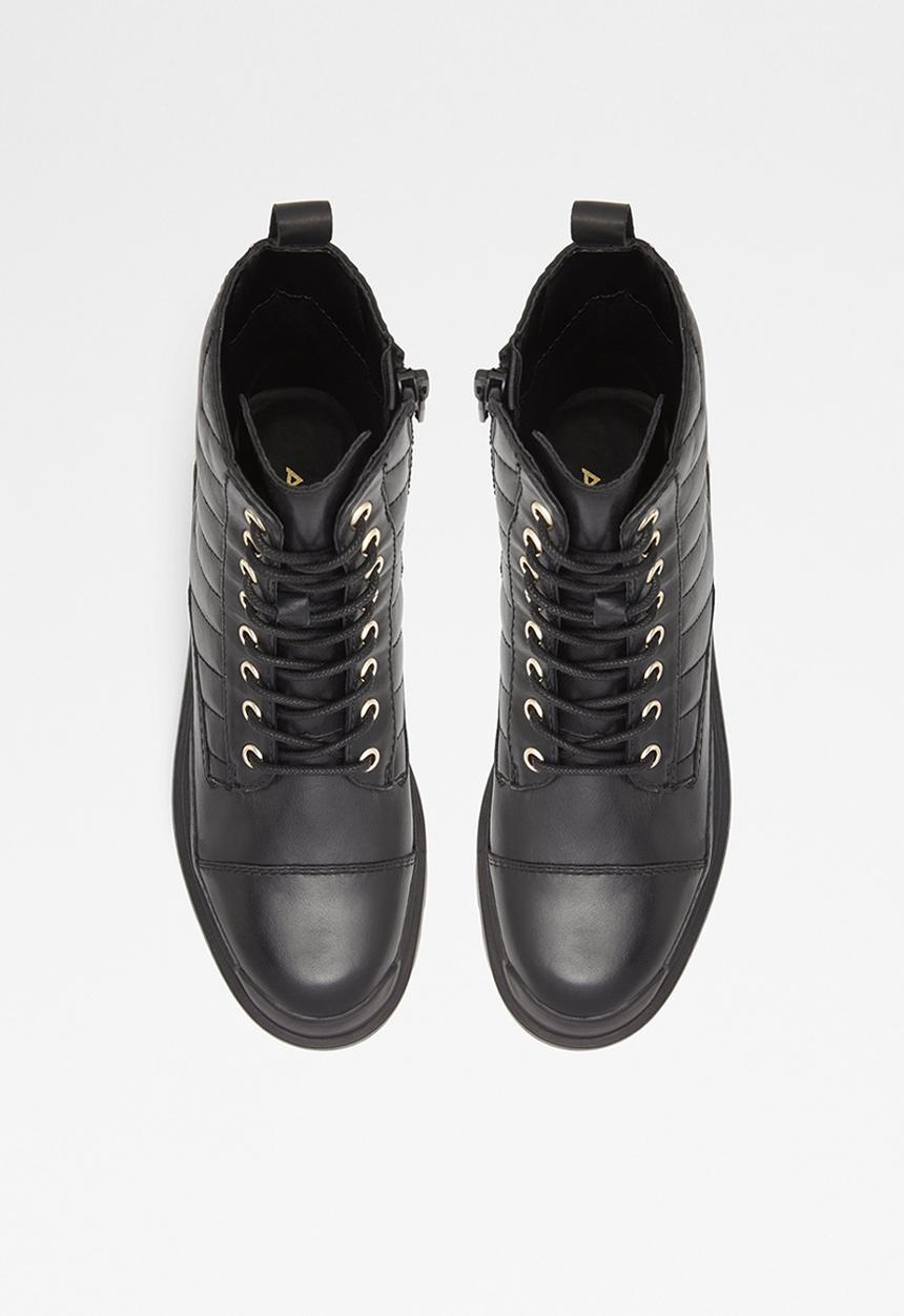 ALDO - Quilt leather boot - black
