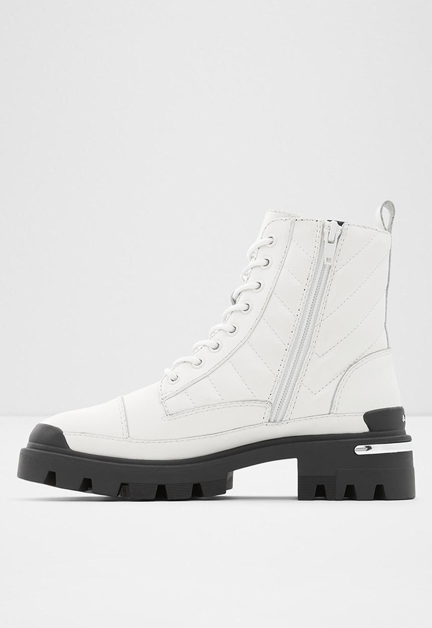 ALDO - Quilt leather boot - white