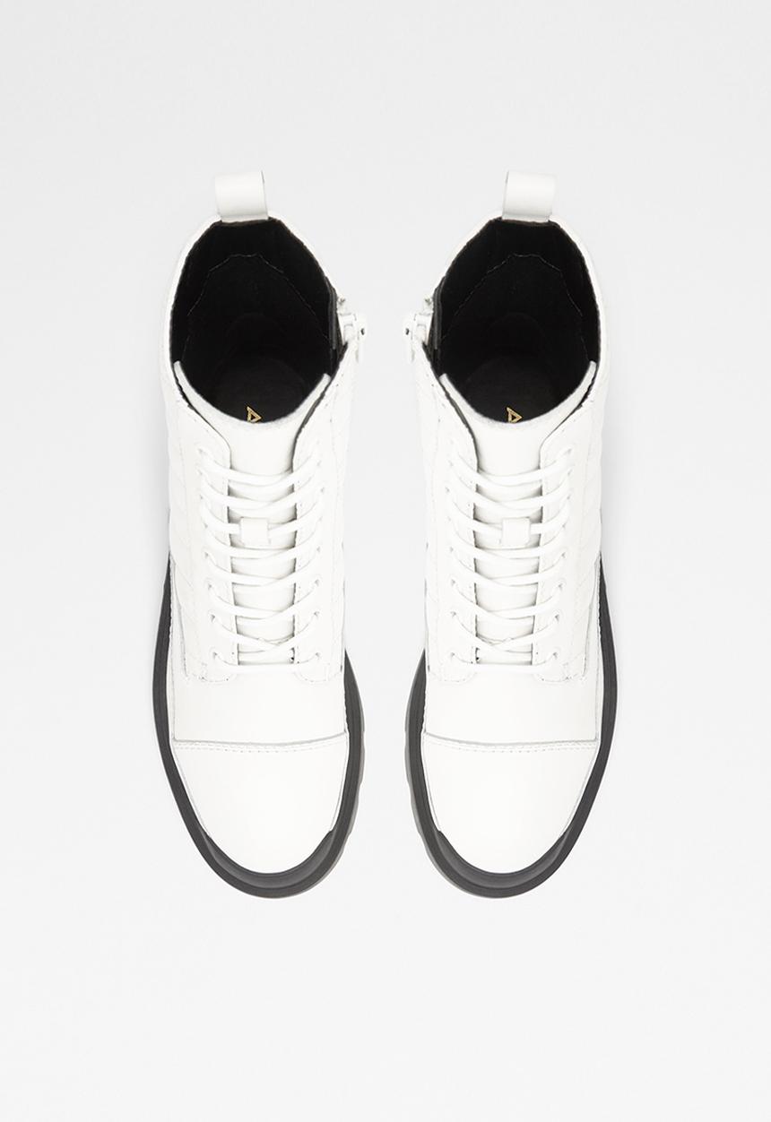 ALDO - Quilt leather boot - white