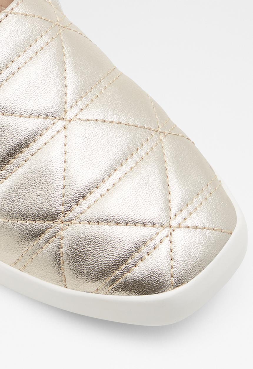 ALDO - Quilten leather slip-on - silver