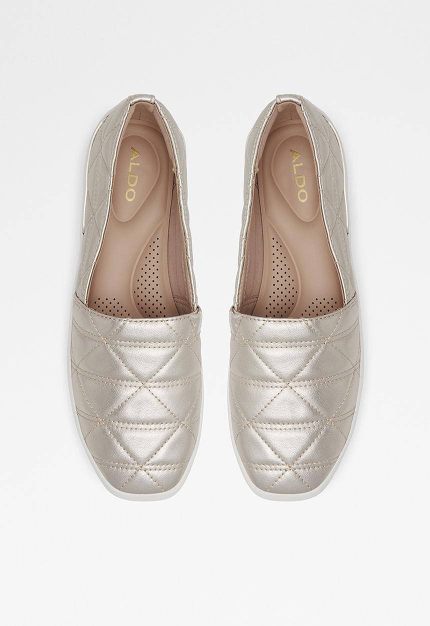 ALDO - Quilten leather slip-on - silver