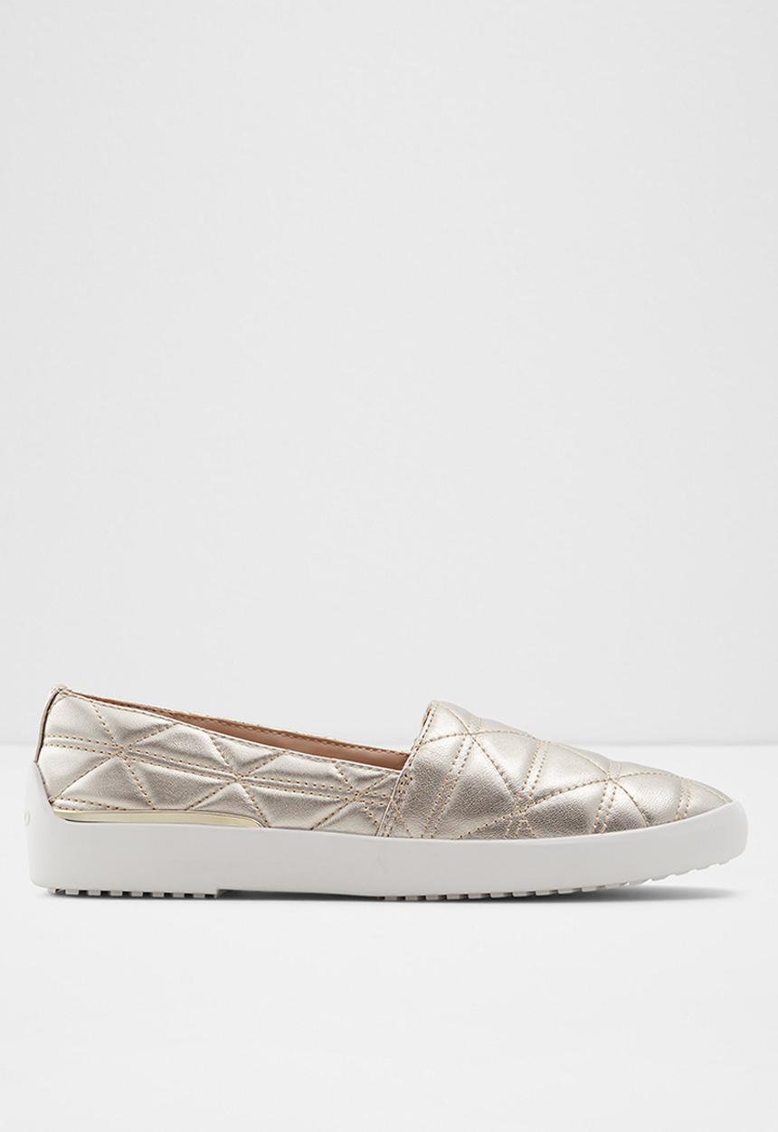 ALDO - Quilten leather slip-on - silver
