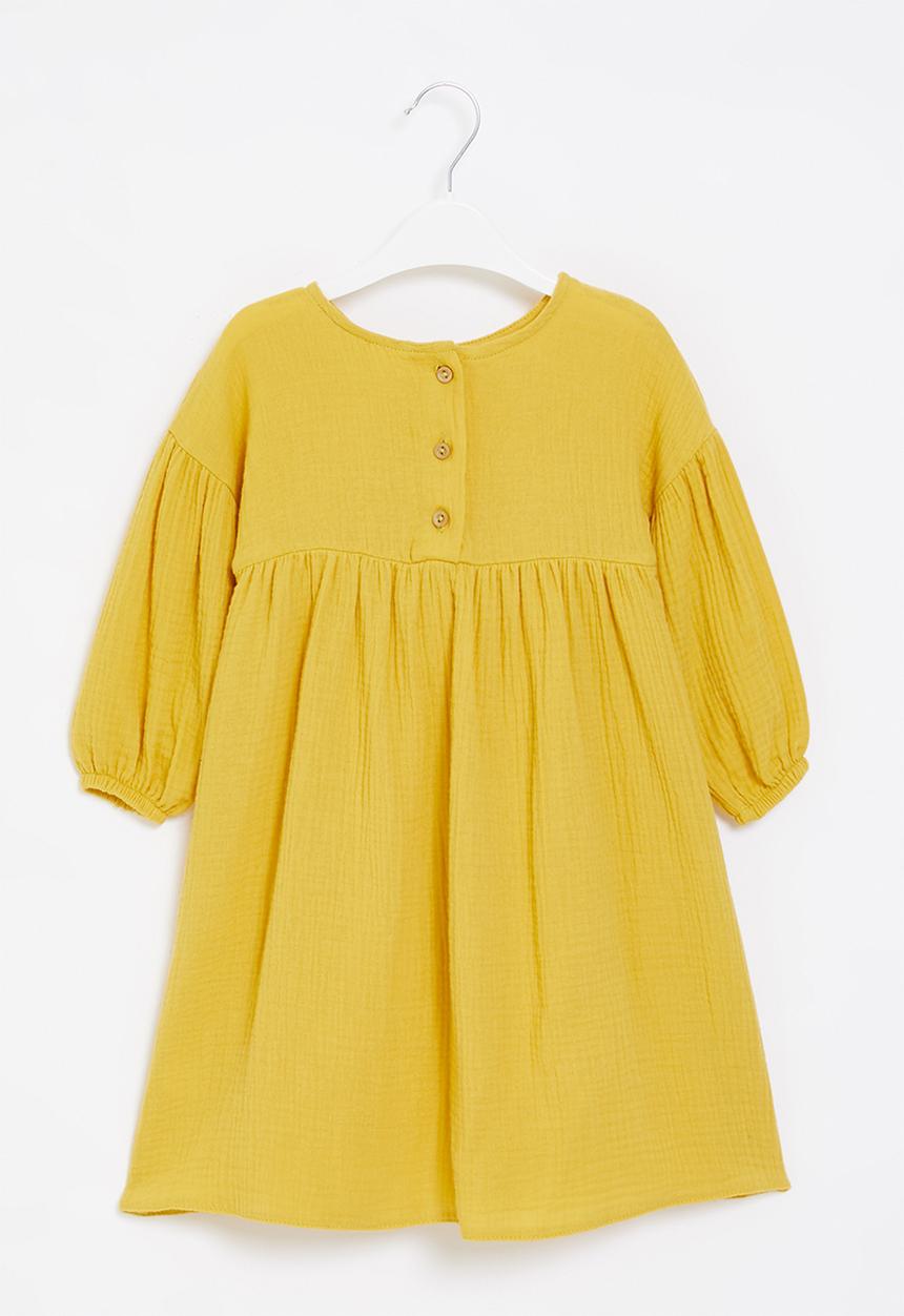 Superbalist Kids - Puff sleeve dress - yellow