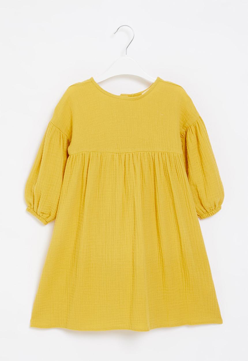 Superbalist Kids - Puff sleeve dress - yellow