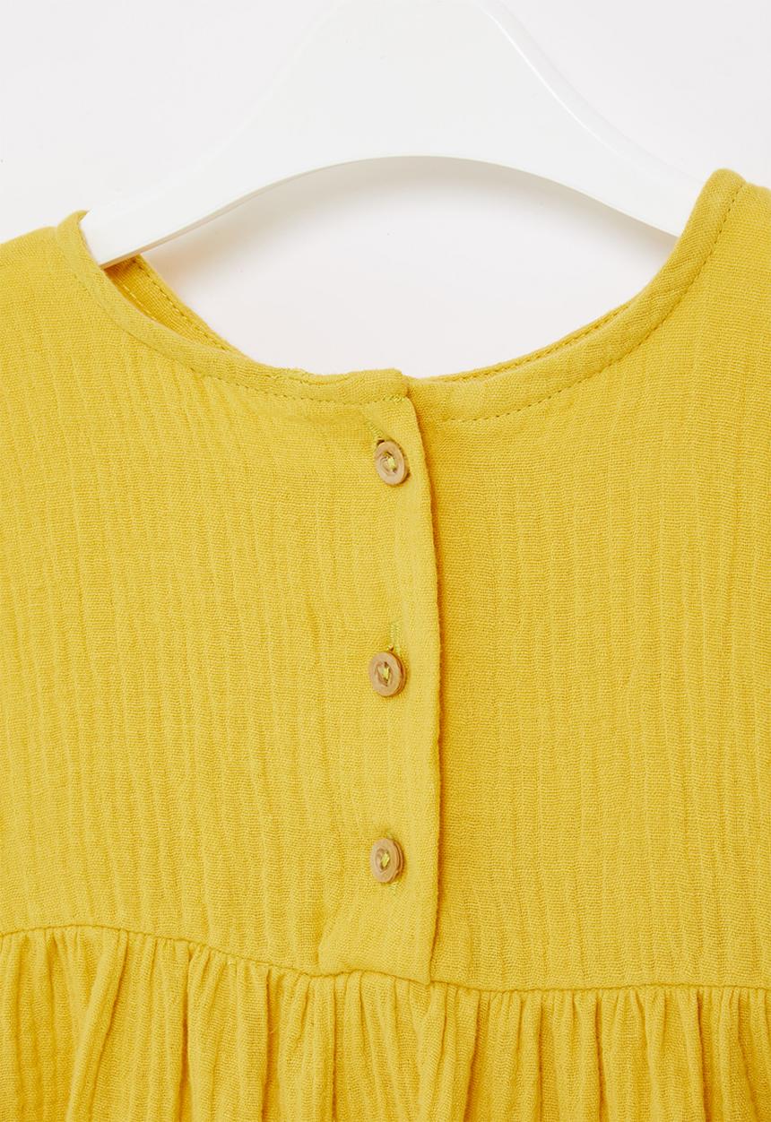 Superbalist Kids - Puff sleeve dress - yellow