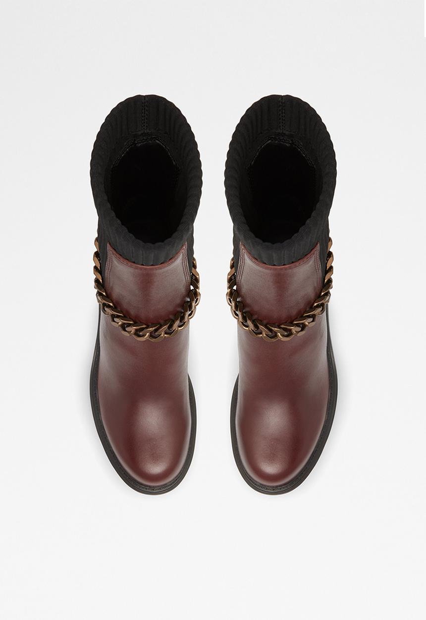 ALDO - Allout leather boot - dark brown