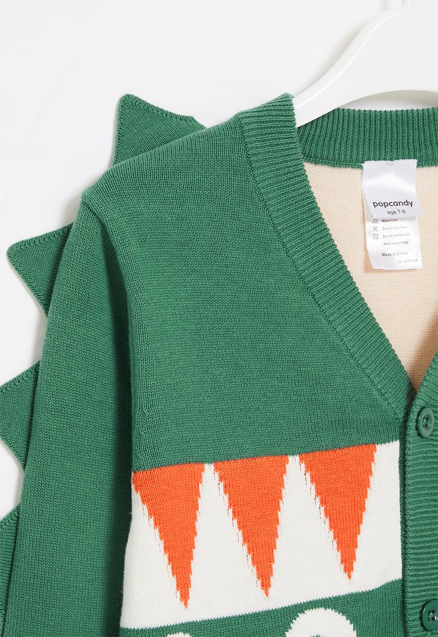 Pop Candy - Boys dino cardigan - green