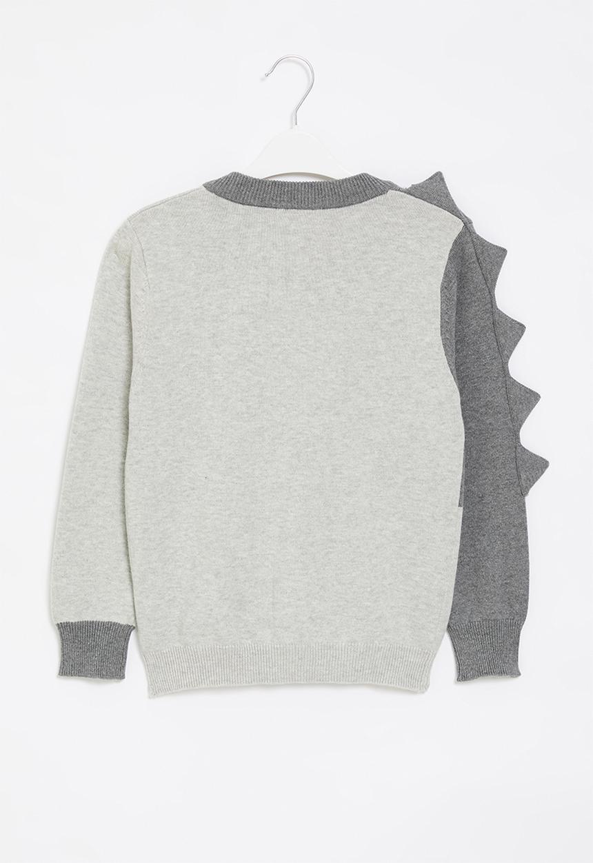 Pop Candy - Boys dino cardigan - grey