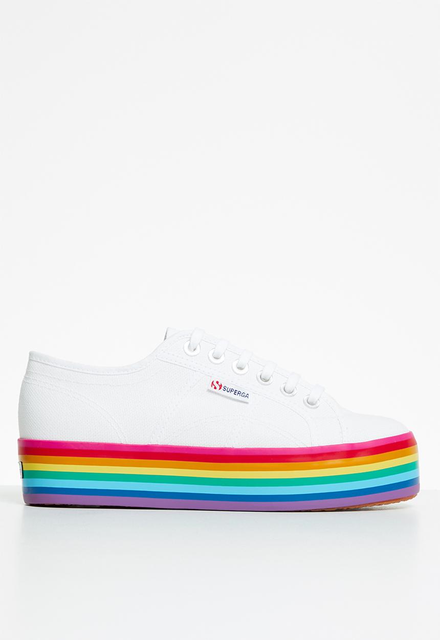 SUPERGA - 2790 printed platform - white fuscia