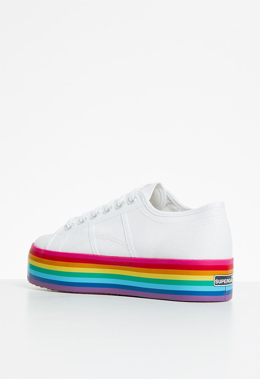 SUPERGA - 2790 printed platform - white fuscia