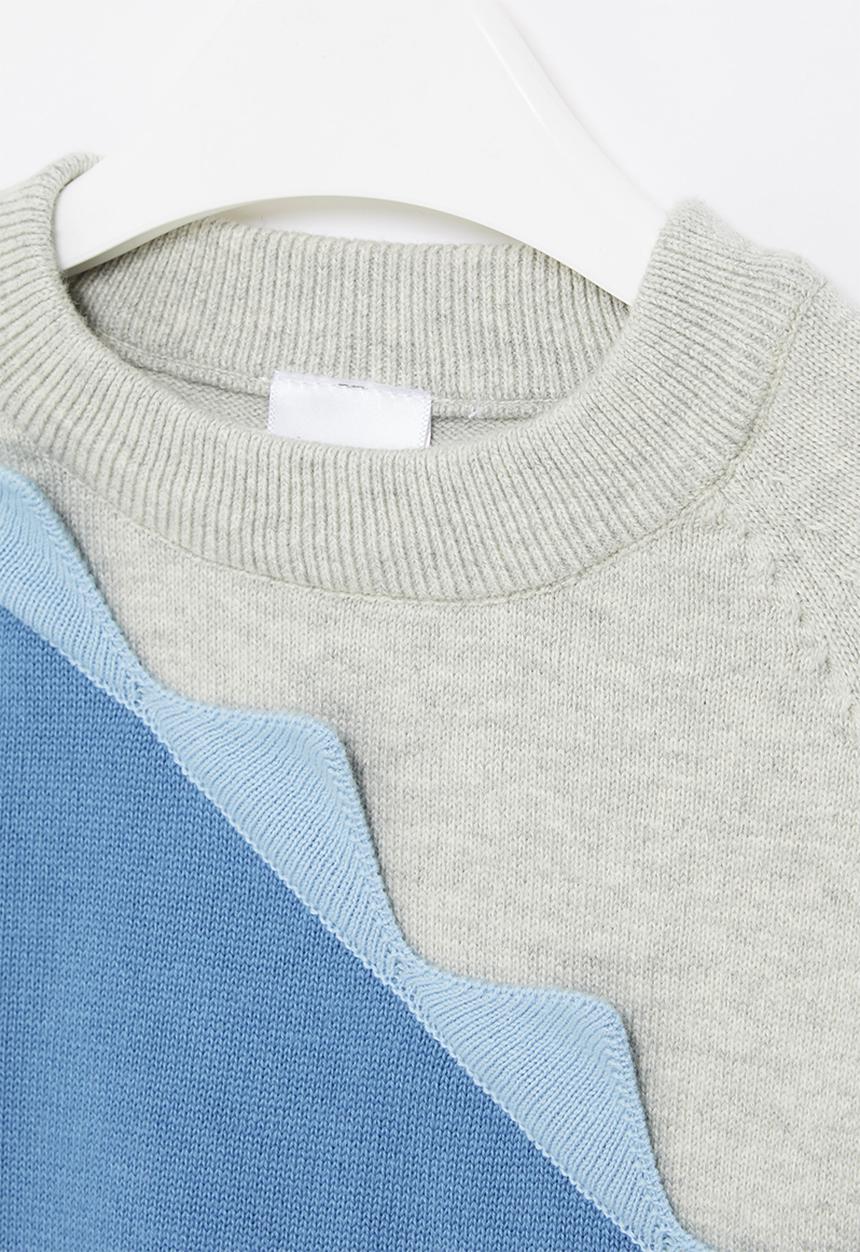 Pop Candy - Boys knitwear - grey & blue