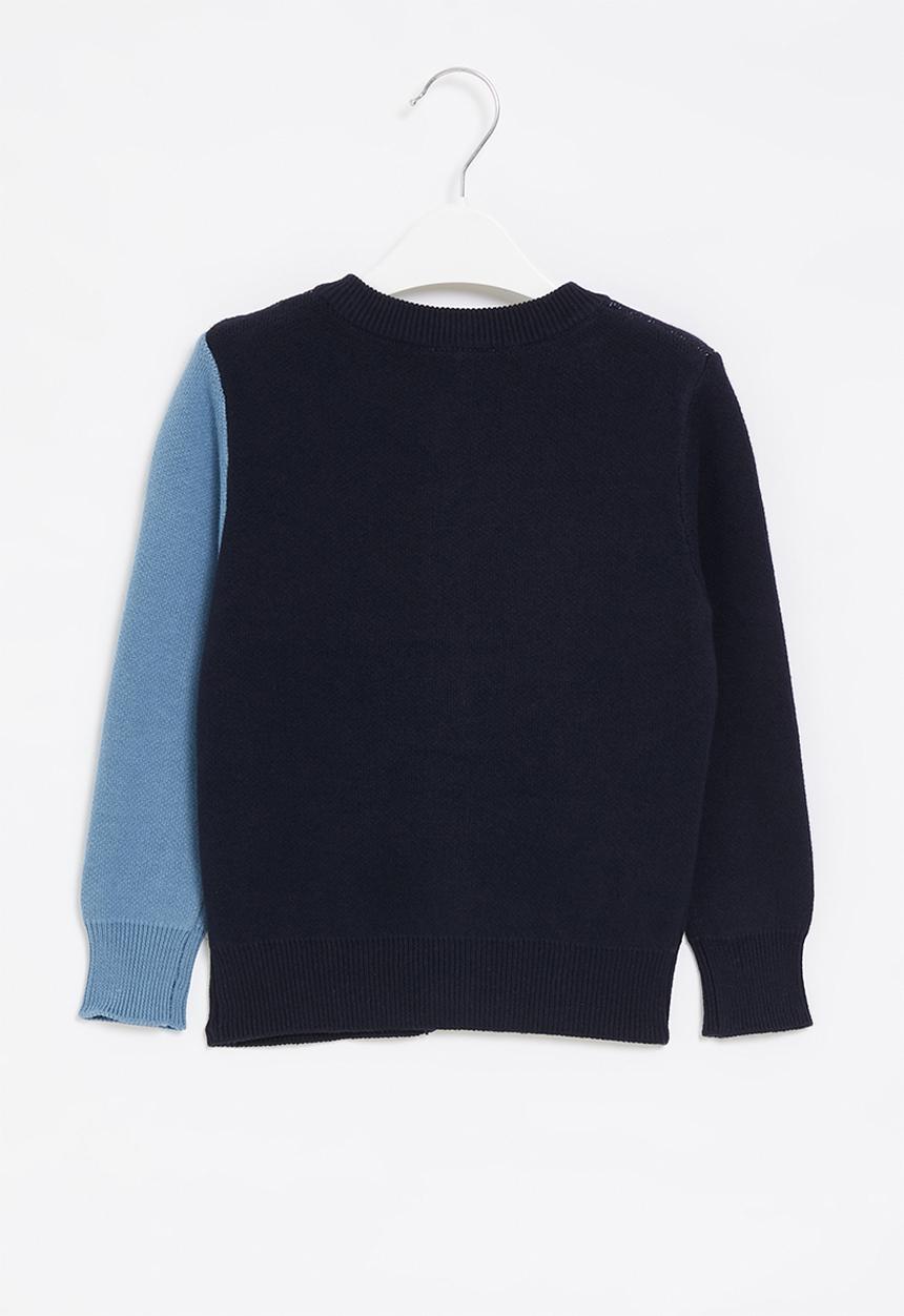 Pop Candy - Boys shark cardigan - navy