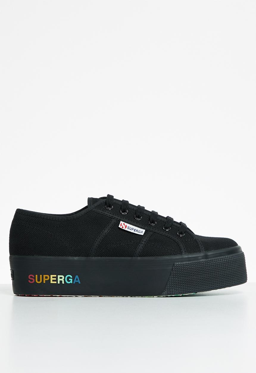 SUPERGA - 2790 shaded lettering - black rainbow