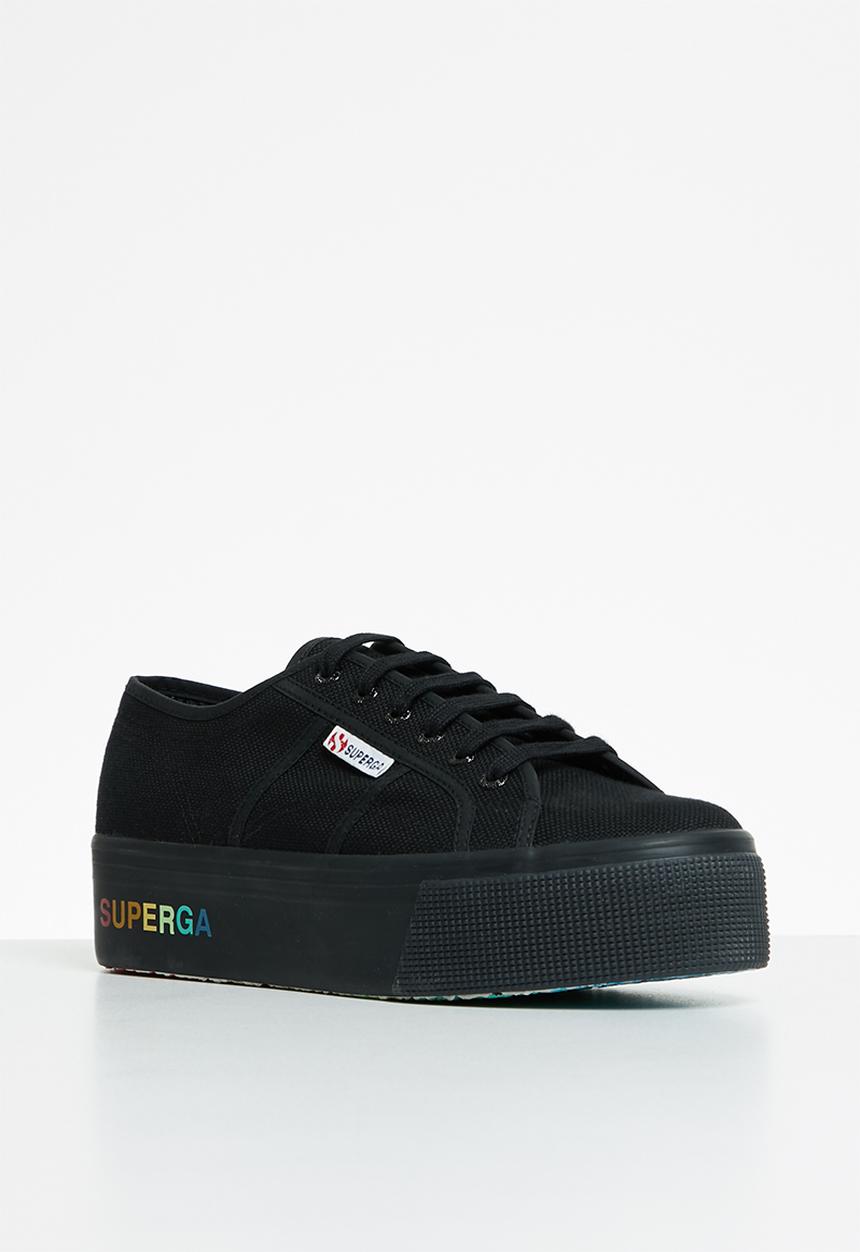 SUPERGA - 2790 shaded lettering - black rainbow