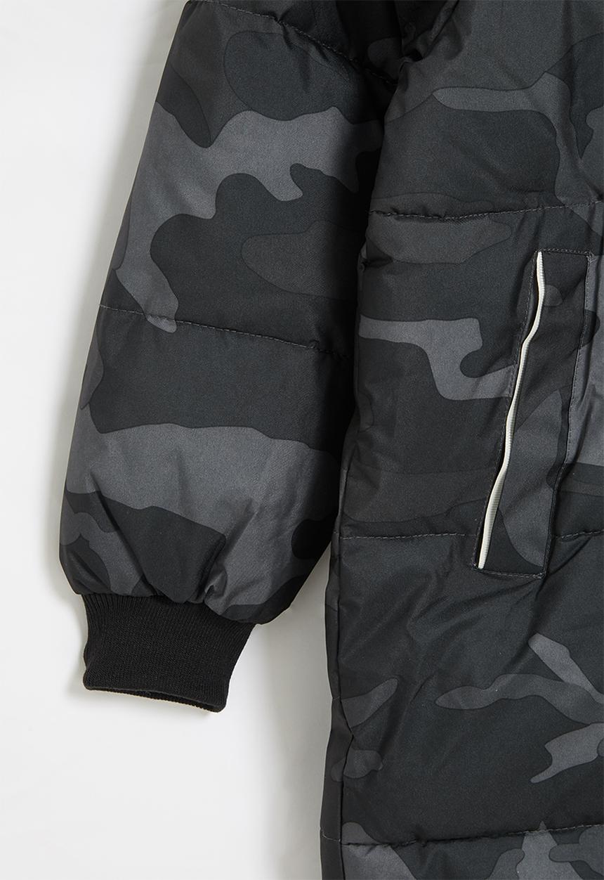 Pop Candy - Boys hooded midi puffer - multi