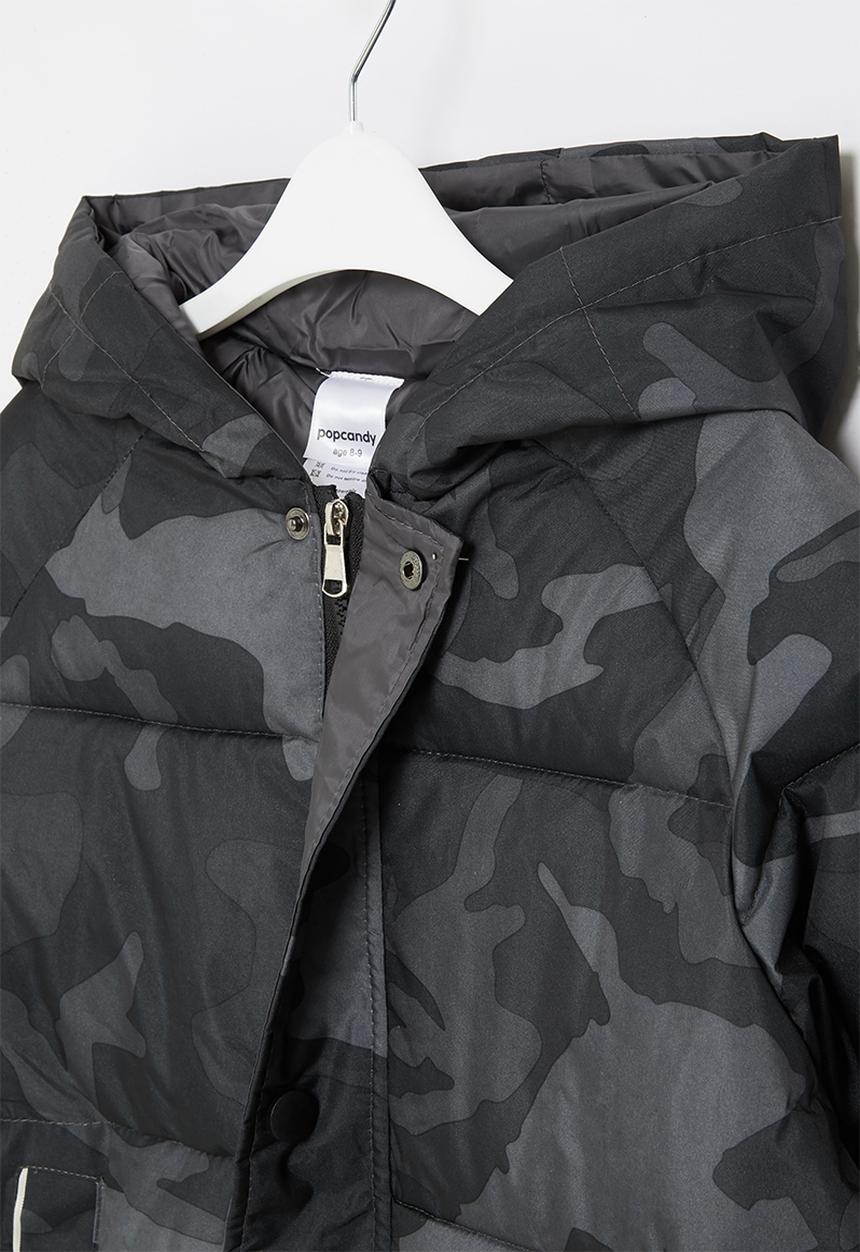 Pop Candy - Boys hooded midi puffer - multi