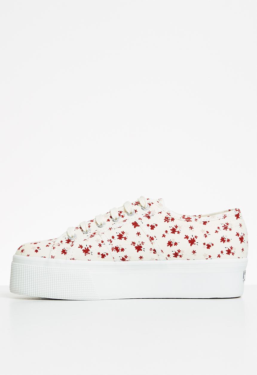 SUPERGA - 2790 printed platform - white avorio red