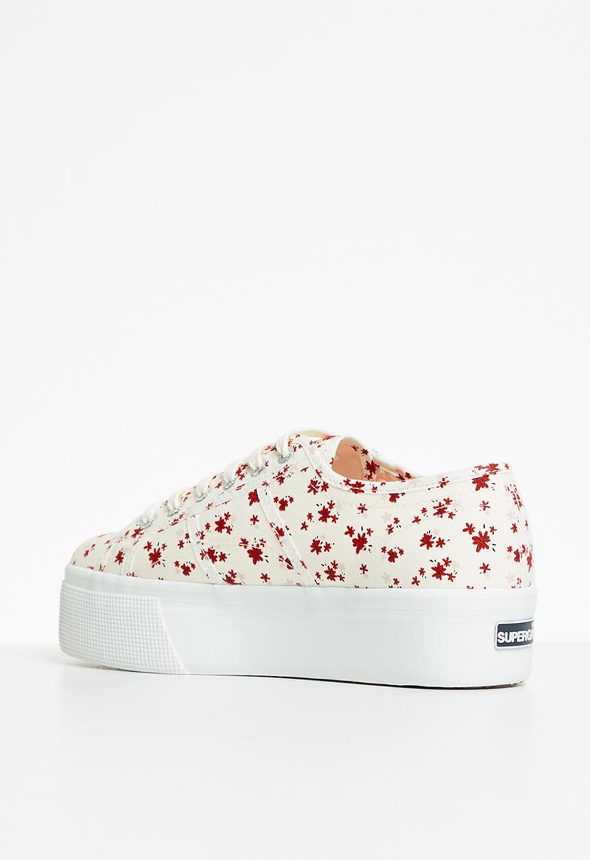 SUPERGA - 2790 printed platform - white avorio red