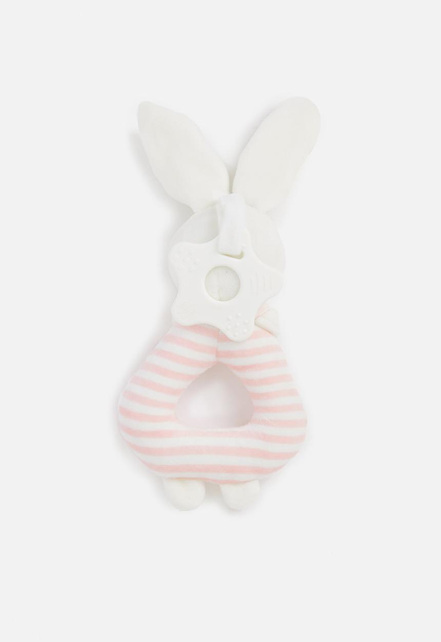 Pop Candy - Baby bunny soft toy - cream & pink