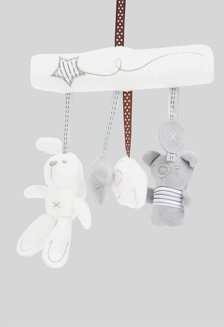 Pop Candy - Pram toy - white & grey