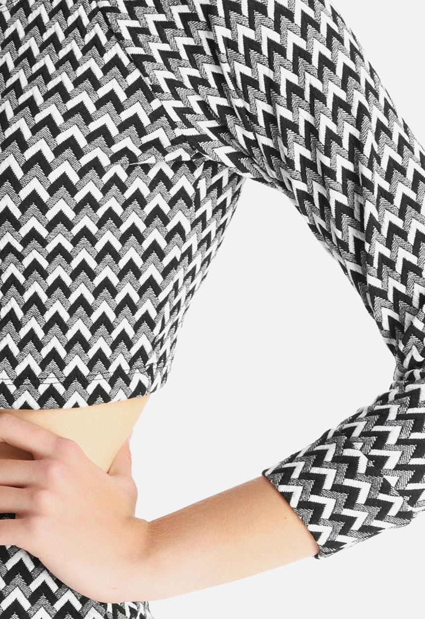American Apparel - Long Sleeve Crop Jacquard Crop Top