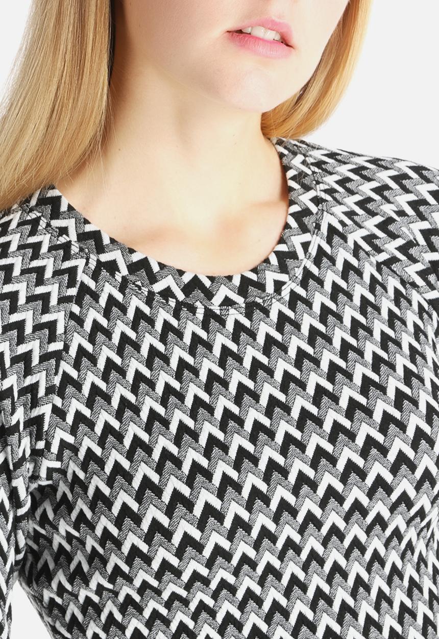 American Apparel - Long Sleeve Crop Jacquard Crop Top