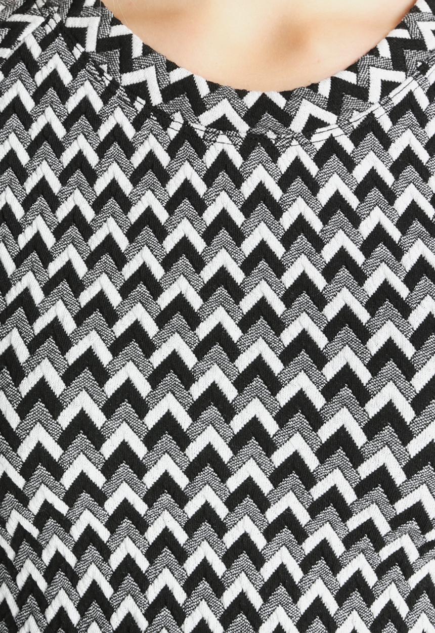 American Apparel - Long Sleeve Crop Jacquard Crop Top