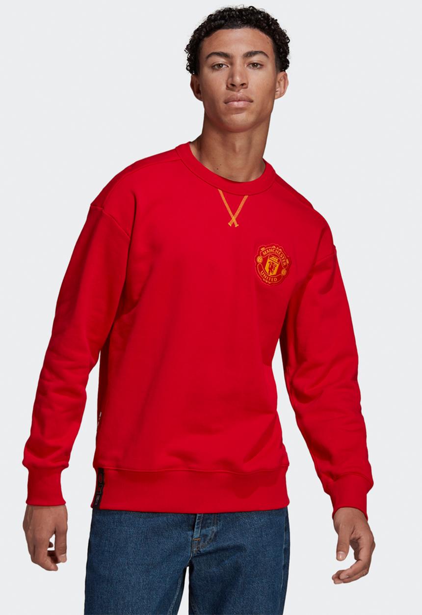 adidas Performance - MANCHESTER UNITED CNY CREW SWEATSHIRT - scarlet red