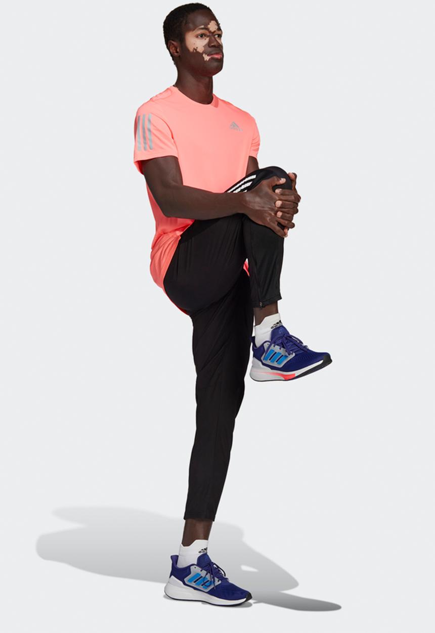 adidas Performance - OWN THE RUN TEE - acid red & reflective silver
