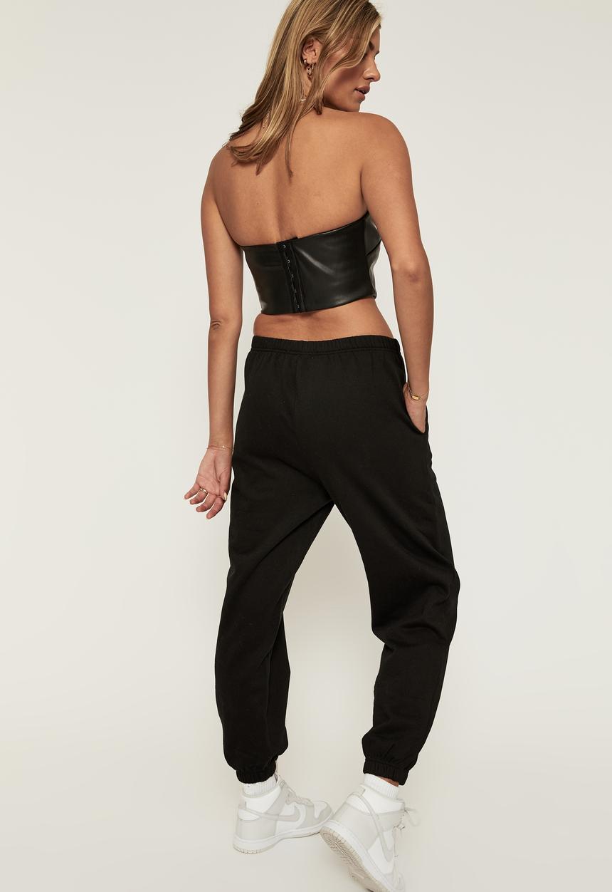 Supré  - 90s jogger track pant - black
