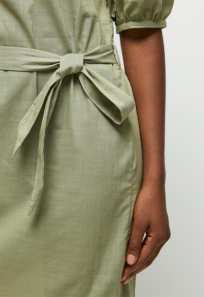 edit - Cotton pocket shirt dress - fatigue