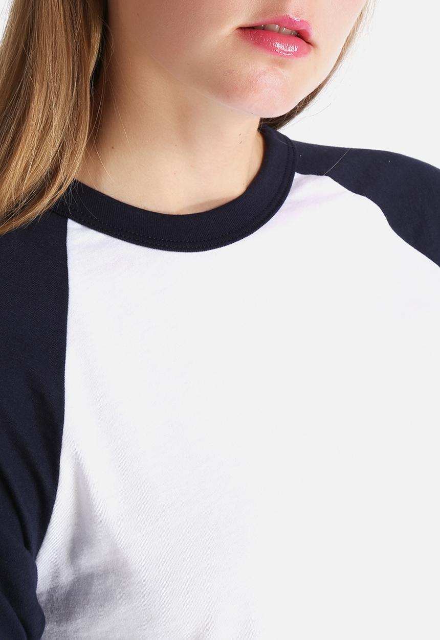 American Apparel - Poly-Cotton Cropped 3/4 Sleeve Raglan