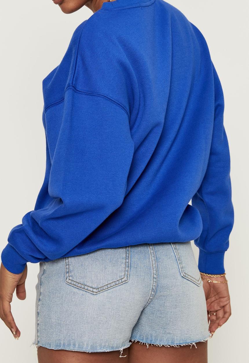Supré  - Tonya oversized crew jumper - sapphire blue/laguna beach crest