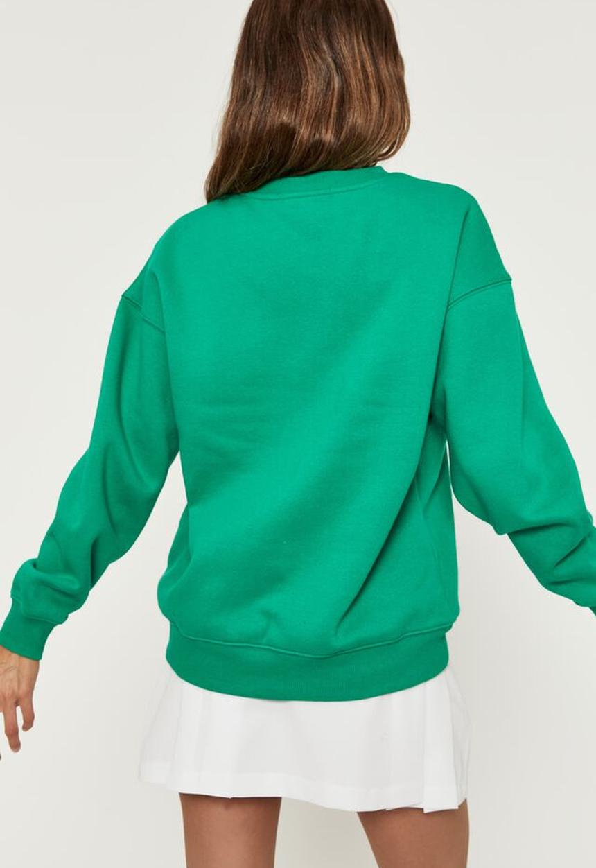 Supré  - Tonya oversized crew jumper - tropic green/venice beach