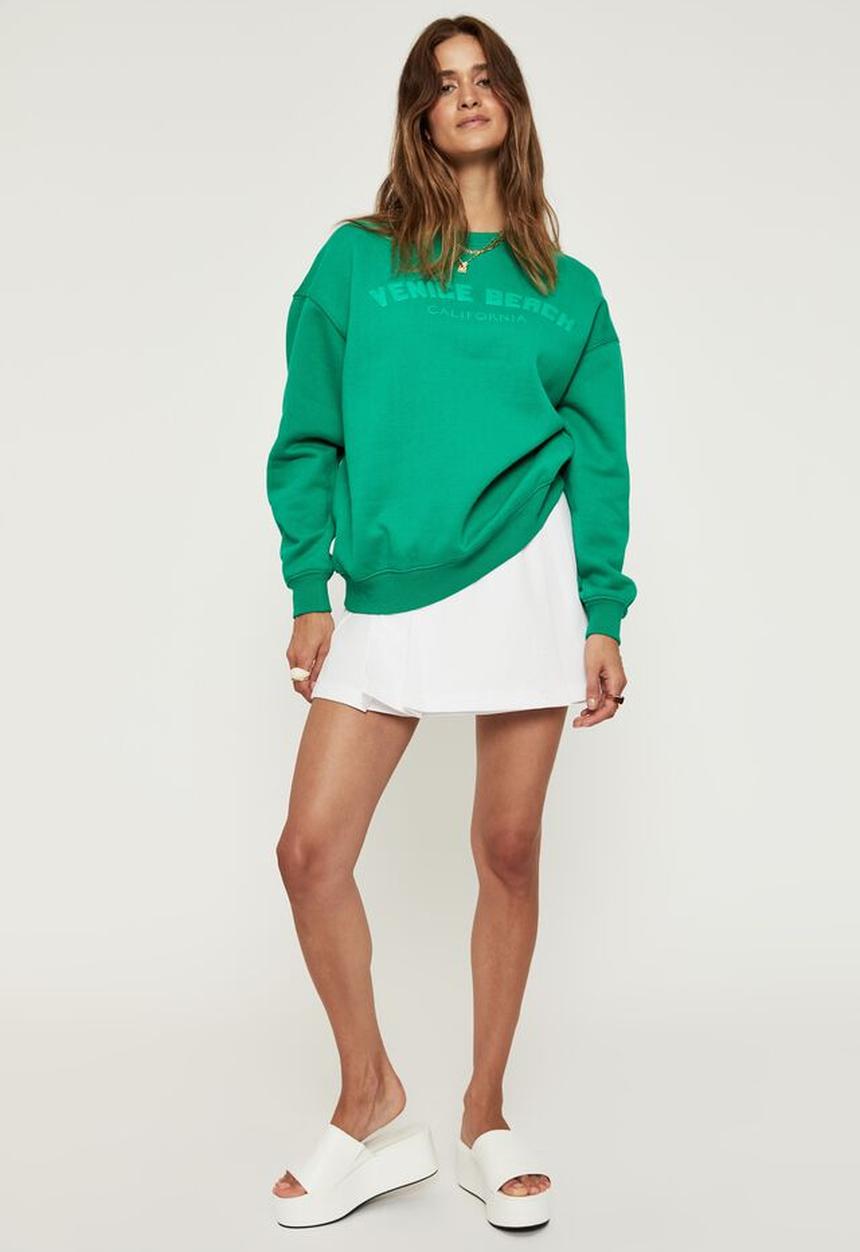 Supré  - Tonya oversized crew jumper - tropic green/venice beach